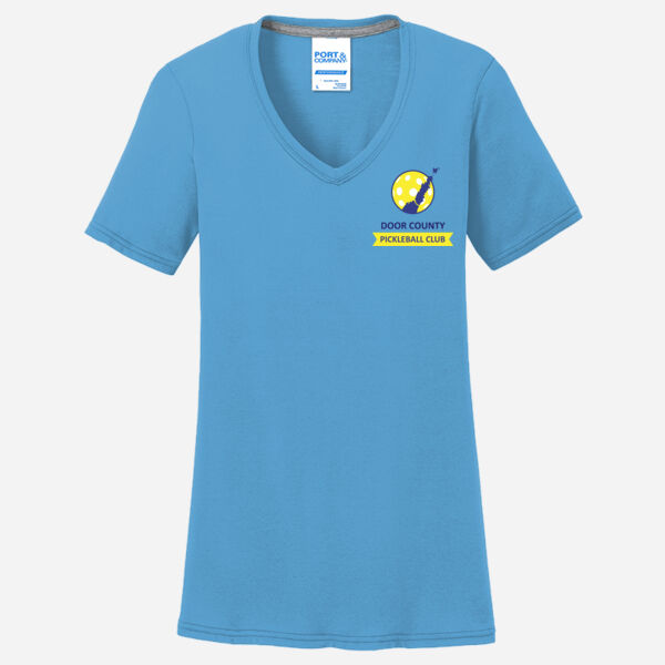 Ladies Performance Blend V Neck Tee Thumbnail