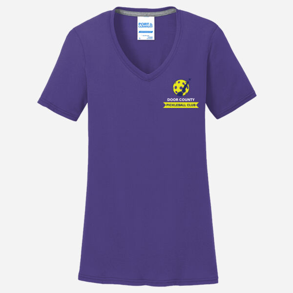 Ladies Performance Blend V Neck Tee Thumbnail