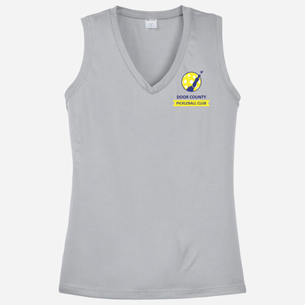 Ladies Sleeveless PosiCharge ® Competitor V Neck Tee Thumbnail